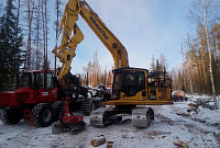 Лесной экскаватор PC200-8MO LS с агрегатом S132