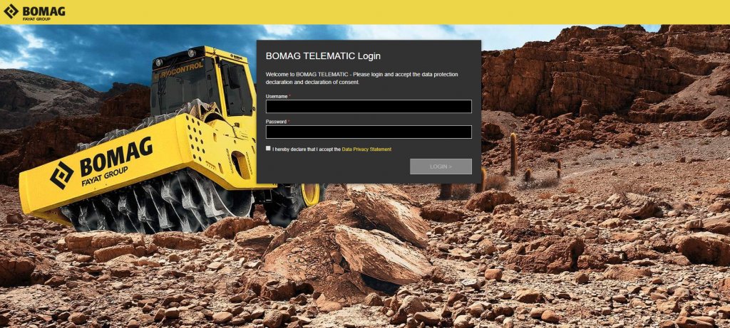 сайт Bomag Telematic