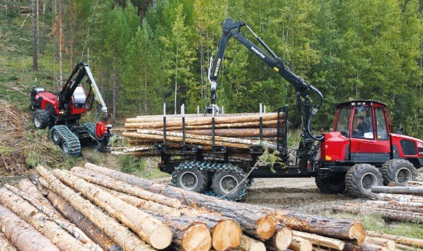 В приоритете у Komatsu – экологичность и экономия топлива На фото – лесозаготовительная техника Komatsu