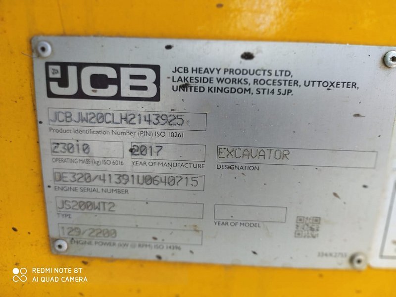 Колесный экскаватор JCB JS200WT2