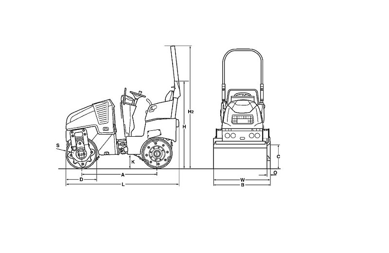 Легкий сочленённый тандемный каток Bomag BW 90 SC-5