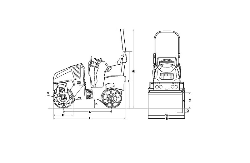 Легкий сочленённый тандемный каток Bomag BW 100 SC-5